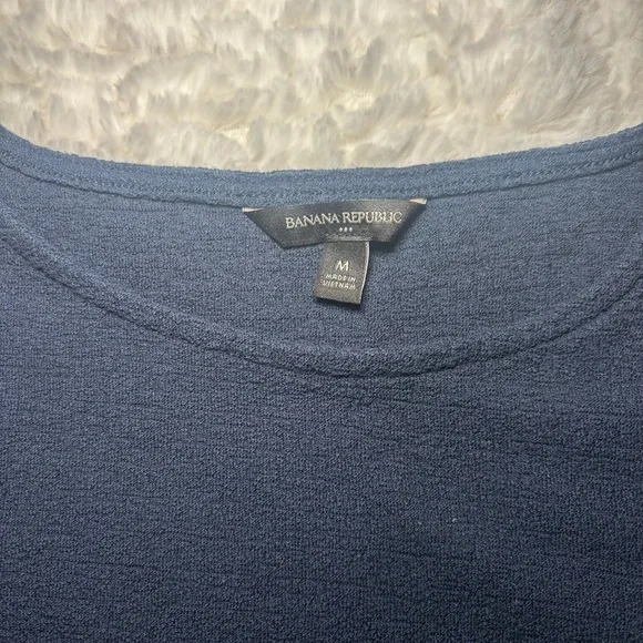 Banana Republic Navy Peplum Blouse - Picture 2 of 2